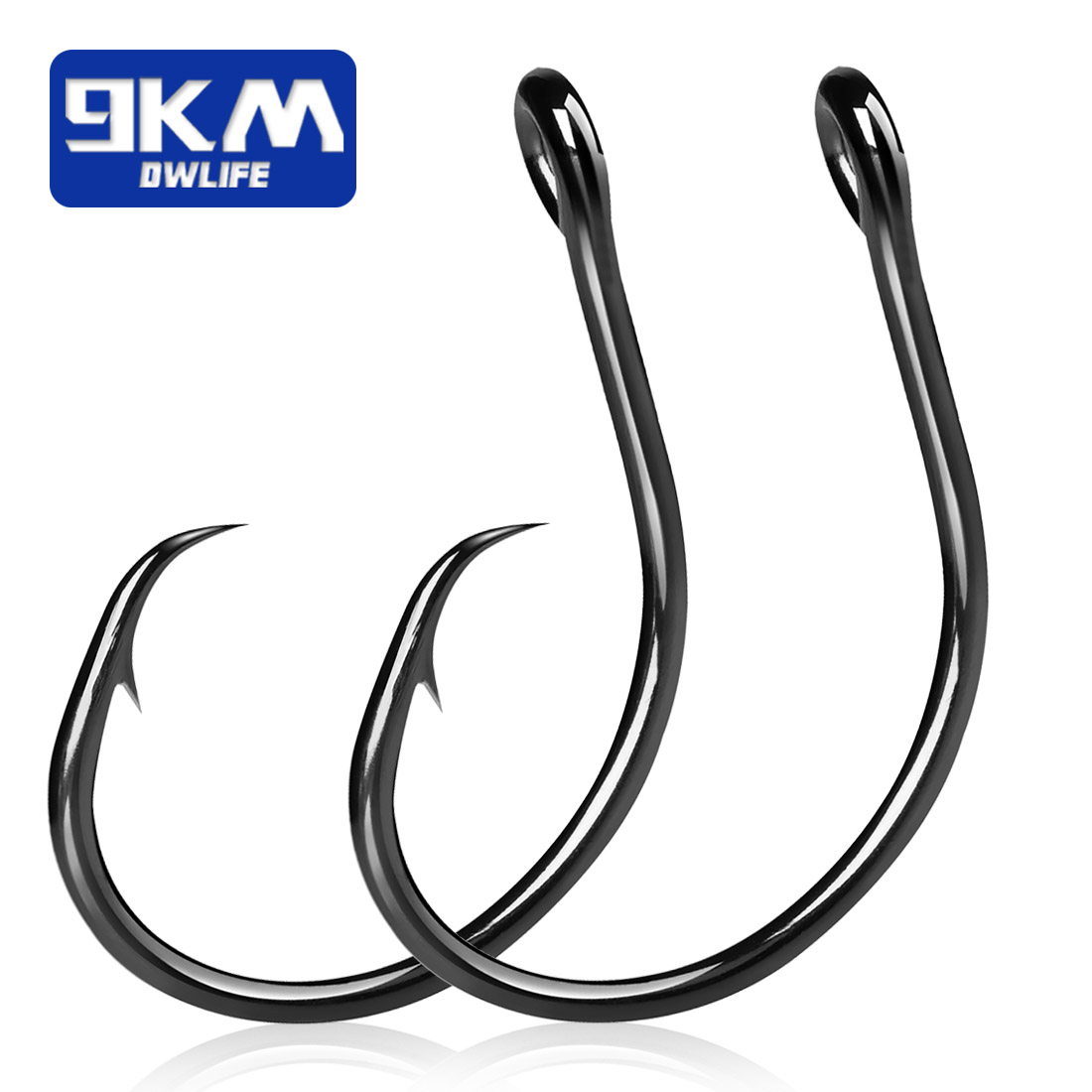 Fishing Hook Offset - 9KM 25-50 قطعة من خطافات الصيد