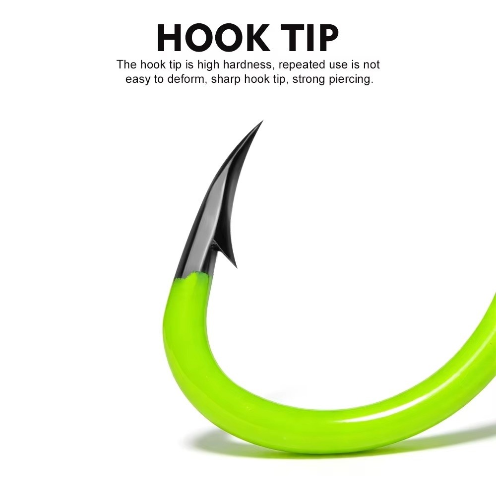 10 قطع، 10 قطع/علبة، خطافات ثل - مراجعة Fishing Hook Size وسعره