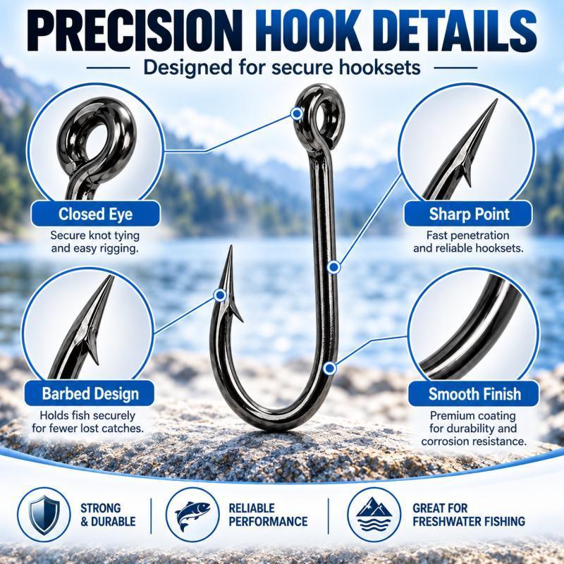 مجموعة من 100 قطعة من خطافات ا - مراجعة Fishing Hook Assortment وسعره